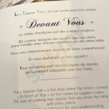 Devant Vous Teppan Yaki Cardápio