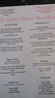 The Corner House menu