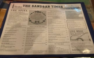 The Sandbar Scarborough Beach menu