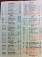 China Dragon menu