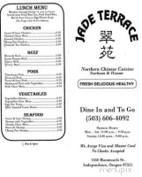 Jade Terrace menu