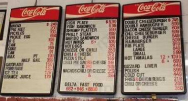 Delta Fast Food menu