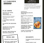 Le Cabanon menu
