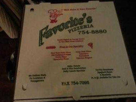 Favorite's Pizzeria menu