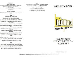 Rookeez Sports Grill Llc menu