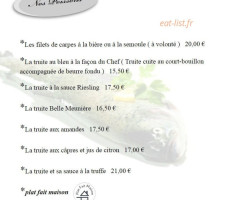 A La Truite menu