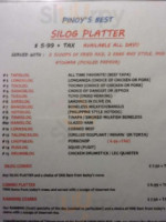 House Of Silog menu