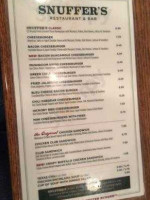 Snuffer's Restaurant Bar menu