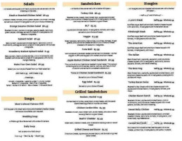 J Lynns Cafe menu