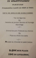 Le Quattrocento menu