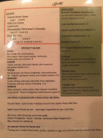 Galen Hall Chalet menu