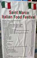 St Marco Society menu