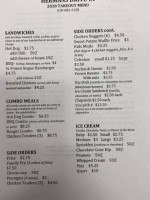 Herman's Drive-in menu