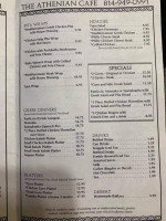 Athenian Cafe menu