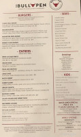 The Bull Pen Restaurant Sports Bar menu