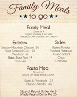 Rachels Roadhouse menu