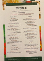 Tavern 42 menu