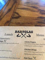 Bartolas Steak House menu
