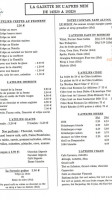 L’atelier De Suzette Et Dino menu