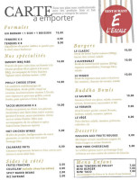 L'Escale menu