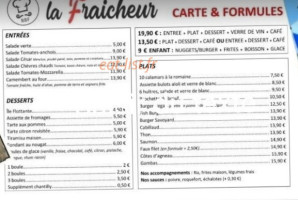 Tendance Et Fraicheur menu