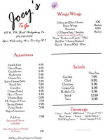 Joey's To Go menu