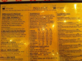 Pizza Stop menu