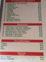 Lucy's Tacos menu