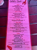 Lobster Dock menu