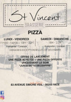 Brasserie Saint Vincent menu