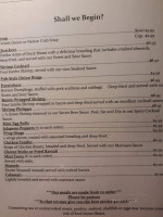 Nelson House menu