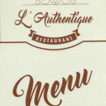 L'authentique Cardápio