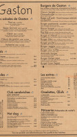 Le Petit Gaston menu