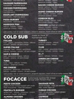 Fratelli's Pizza menu