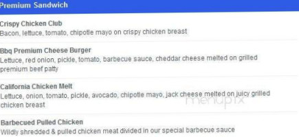 Bbq Chicken Beer menu