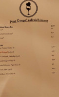Coup' De Coeur menu