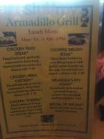 Armadillo Grill menu