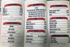 Red Rooster Pizzaria menu