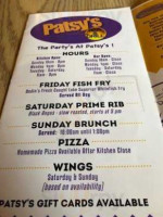 Patsy's And Grill menu