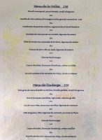 Auberge De La Vallée menu