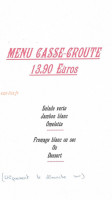 Auberge Des Tilleuls menu