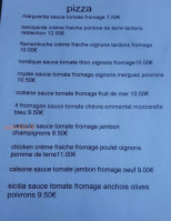 La Table De Magalie menu