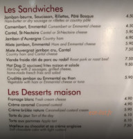 Le Drop Cafe menu