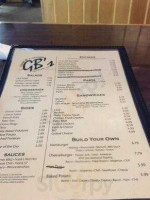 Gb's Grille Lounge menu