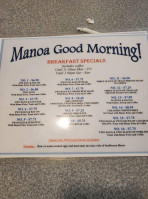 Manoa Diner Deli menu