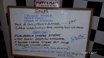 Poppy's Place menu