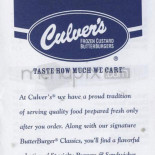 Culver's Cardápio