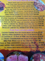 J J Bankos Seafood menu