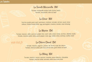 La Kanaille menu