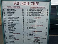 Egg Roll Chef menu